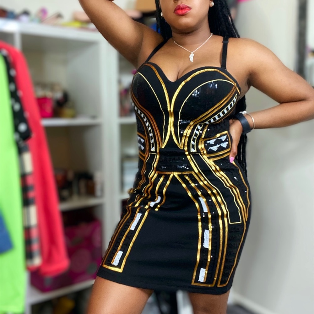 H&M X BALMAIN DETAILED DRESS